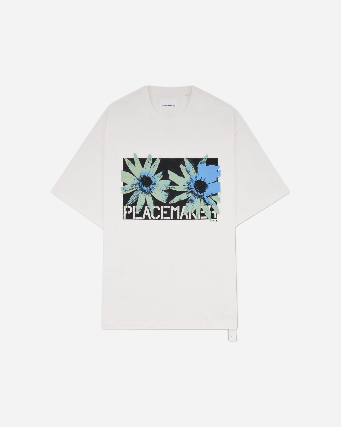 OAMC Peacemaker Regular Tee  Flower Print White T-Shirts Top PCM3OT01EJE001001 WHITE