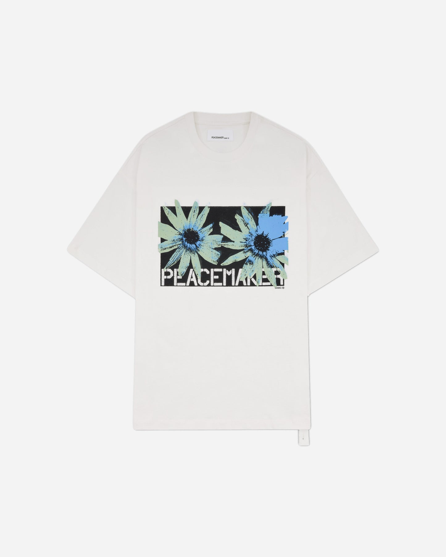 OAMC Peacemaker Regular Tee  Flower Print White T-Shirts Top PCM3OT01EJE001001 WHITE