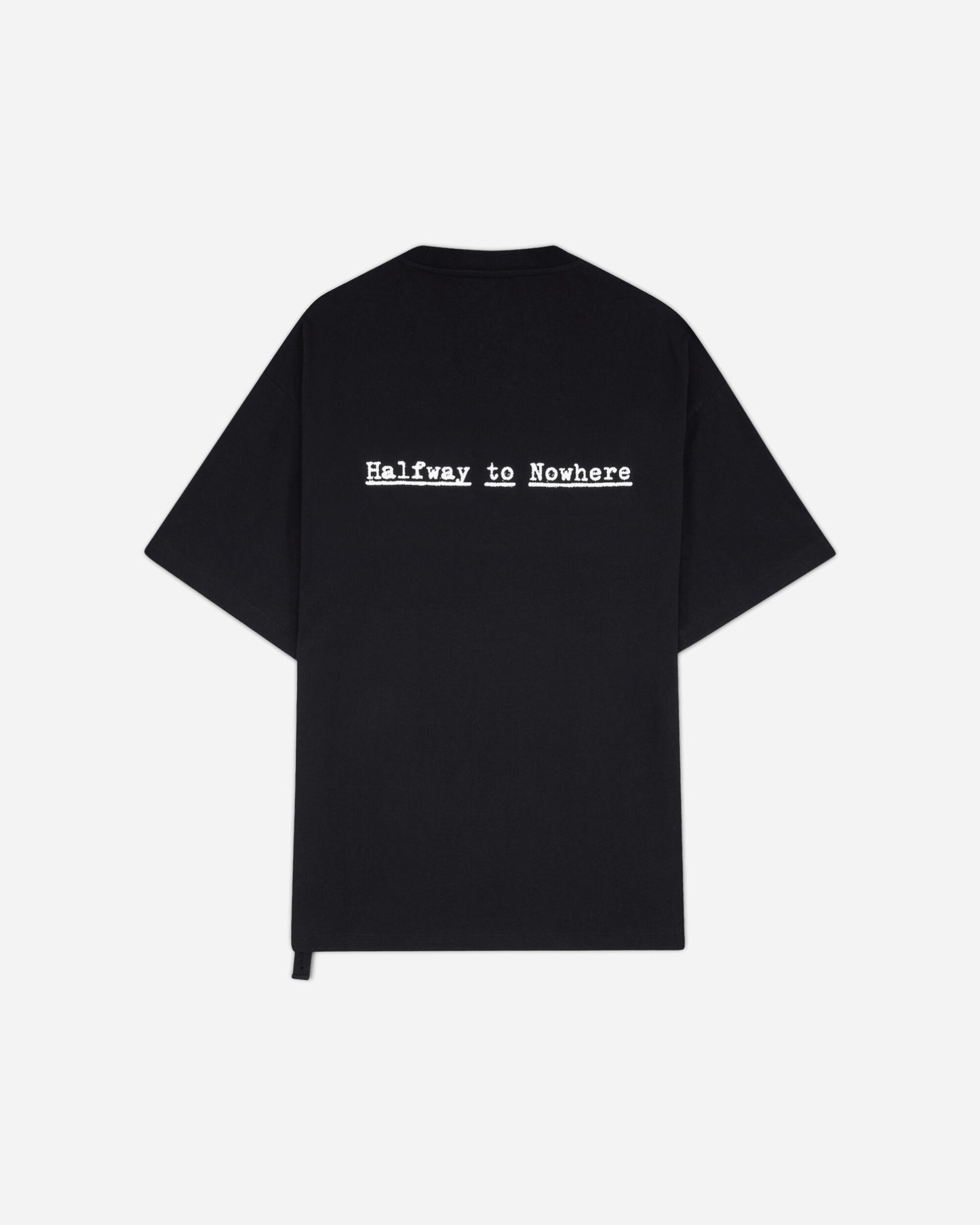 OAMC Peacemaker Regular Tee  Halfway To Nowhere Print Black T-Shirts Top PCM3OT01AJE001099 BLACK