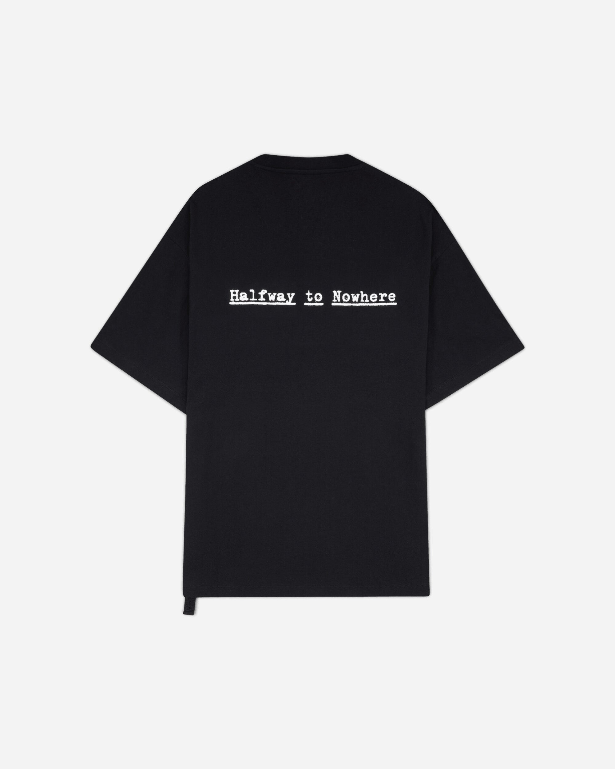 OAMC Peacemaker Regular Tee  Halfway To Nowhere Print Black T-Shirts Top PCM3OT01AJE001099 BLACK