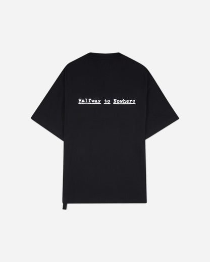 OAMC Peacemaker Regular Tee  Halfway To Nowhere Print Black T-Shirts Top PCM3OT01AJE001099 BLACK