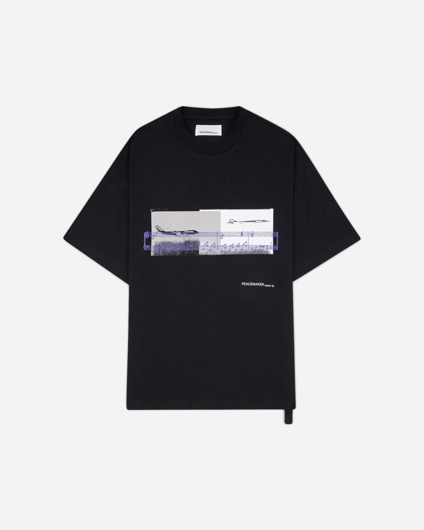 OAMC Peacemaker Regular Tee  Halfway To Nowhere Print Black T-Shirts Top PCM3OT01AJE001099 BLACK