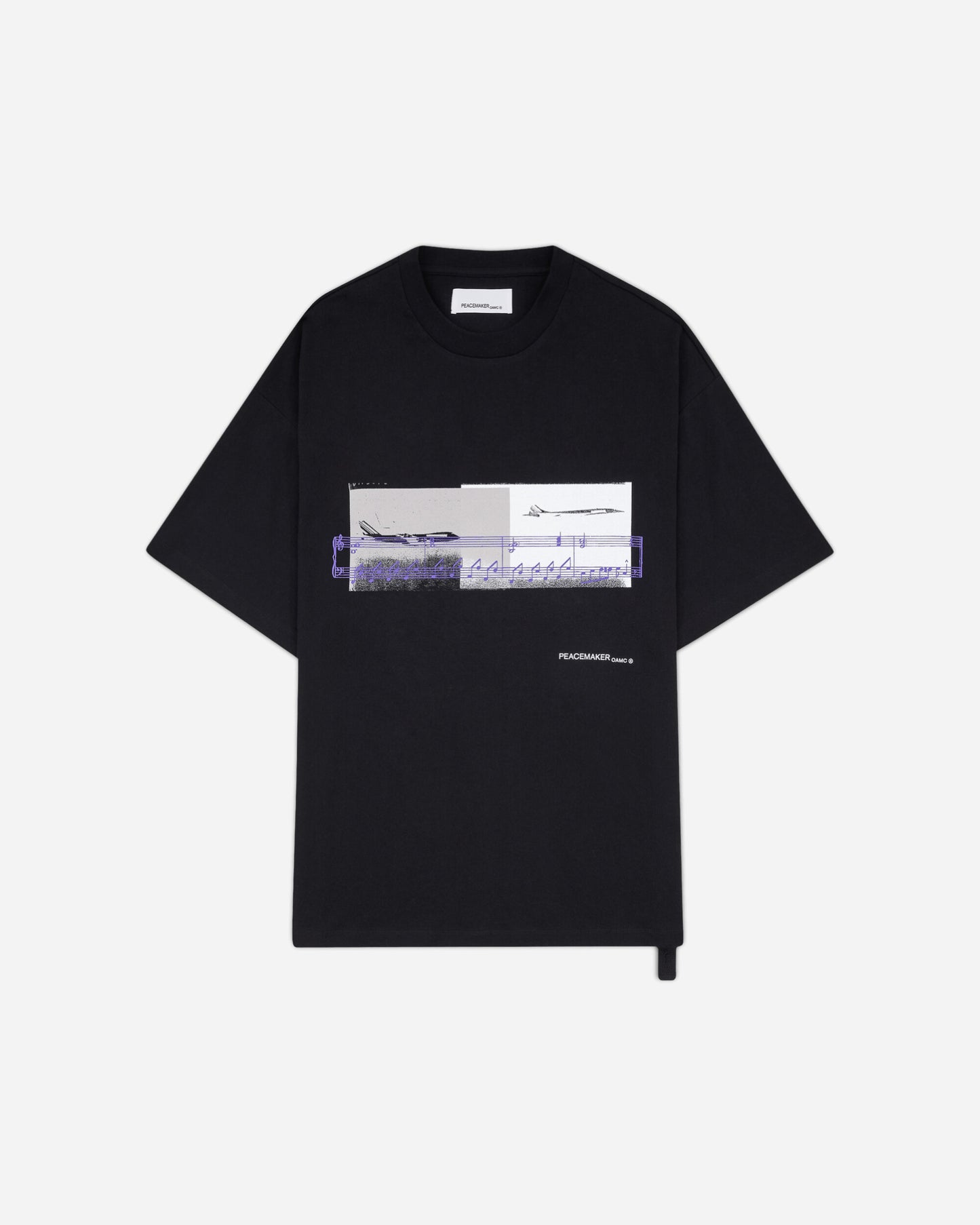 OAMC Peacemaker Regular Tee  Halfway To Nowhere Print Black T-Shirts Top PCM3OT01AJE001099 BLACK