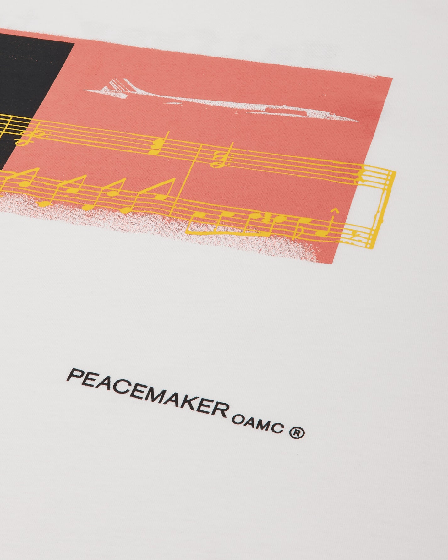 OAMC Peacemaker Regular Tee  Halfway To Nowhere Print White T-Shirts Top PCM3OT01AJE001001 WHITE