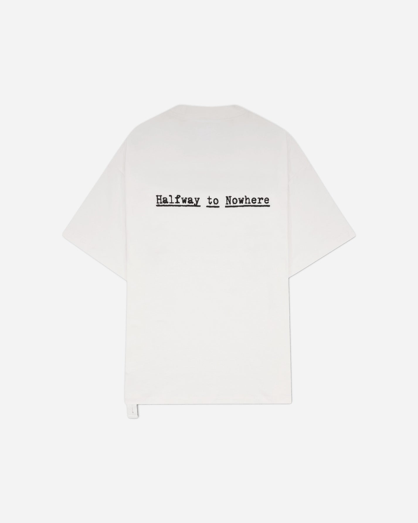 OAMC Peacemaker Regular Tee  Halfway To Nowhere Print White T-Shirts Top PCM3OT01AJE001001 WHITE