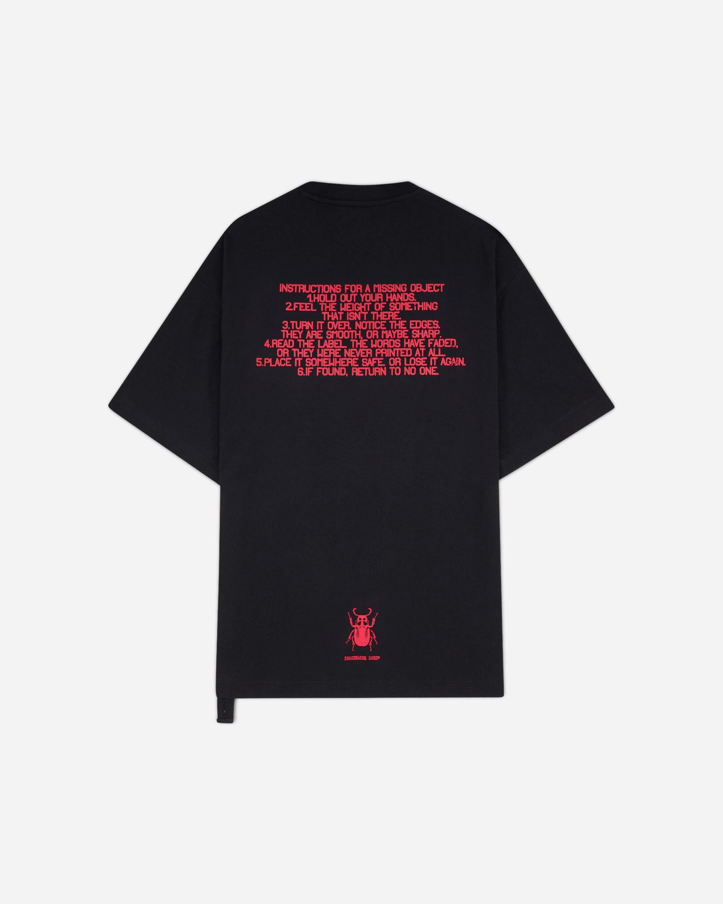 OAMC Peacemaker Regular Tee  Stencil Print Black T-Shirts Top PCM3OT01DJE001099 BLACK