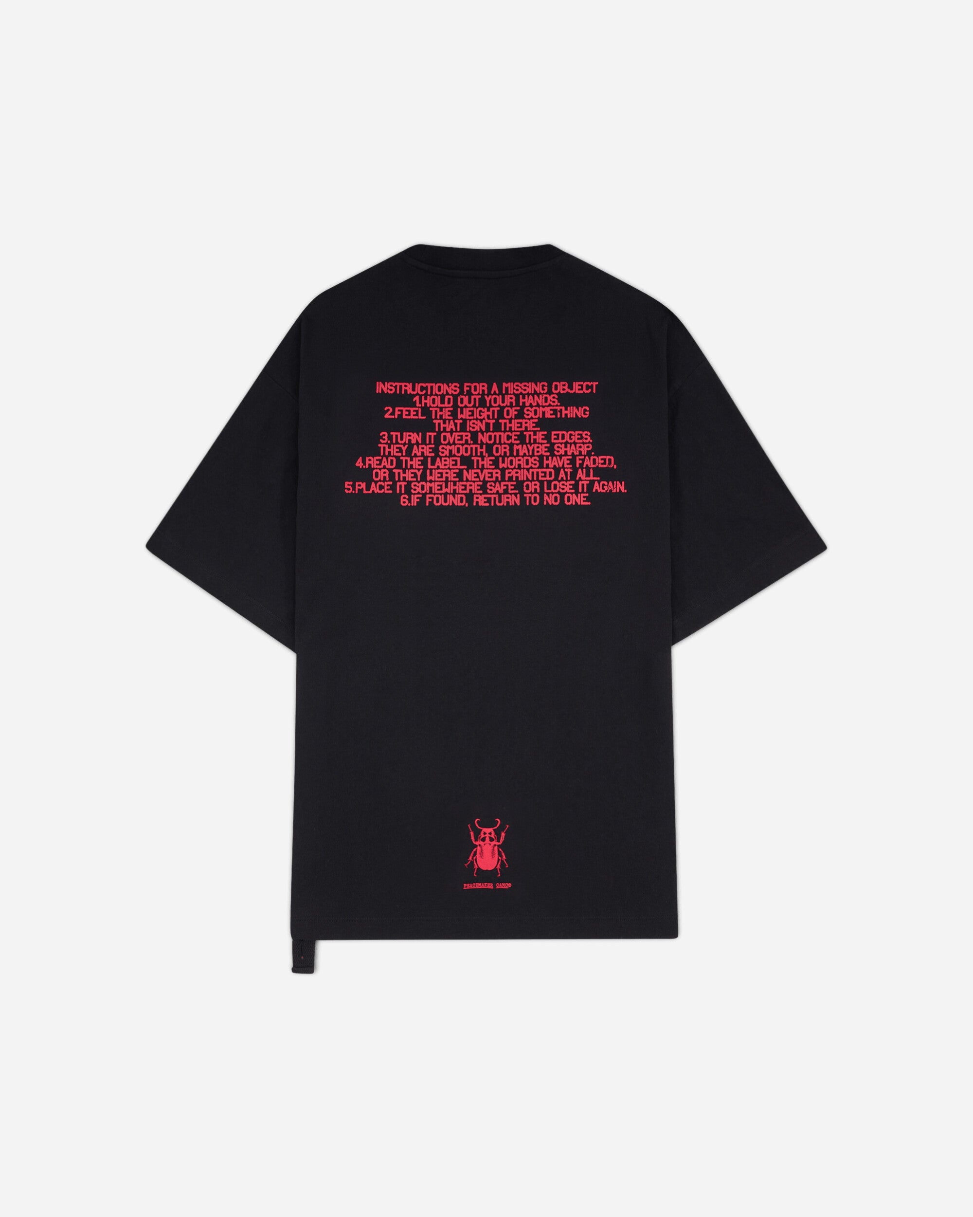 OAMC Peacemaker Regular Tee  Stencil Print Black T-Shirts Top PCM3OT01DJE001099 BLACK