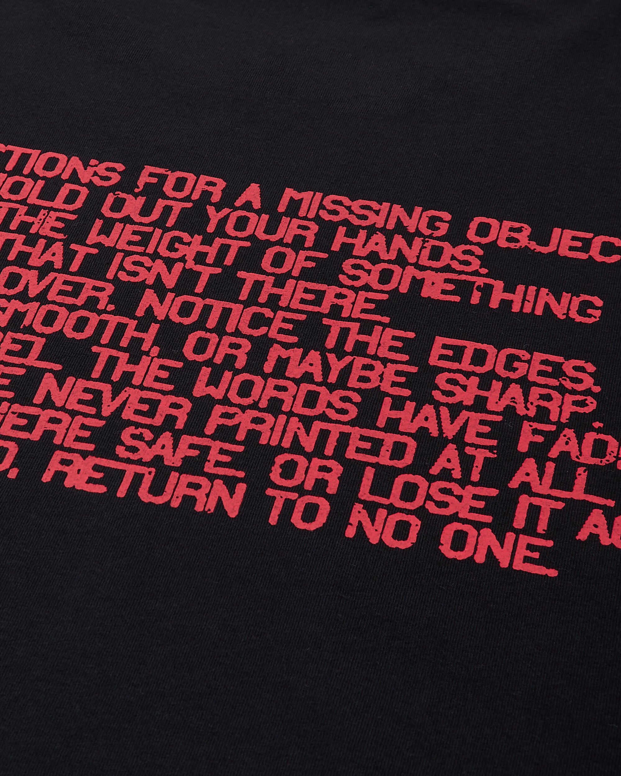 OAMC Peacemaker Regular Tee  Stencil Print Black T-Shirts Top PCM3OT01DJE001099 BLACK