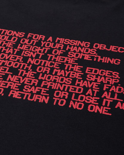 OAMC Peacemaker Regular Tee  Stencil Print Black T-Shirts Top PCM3OT01DJE001099 BLACK