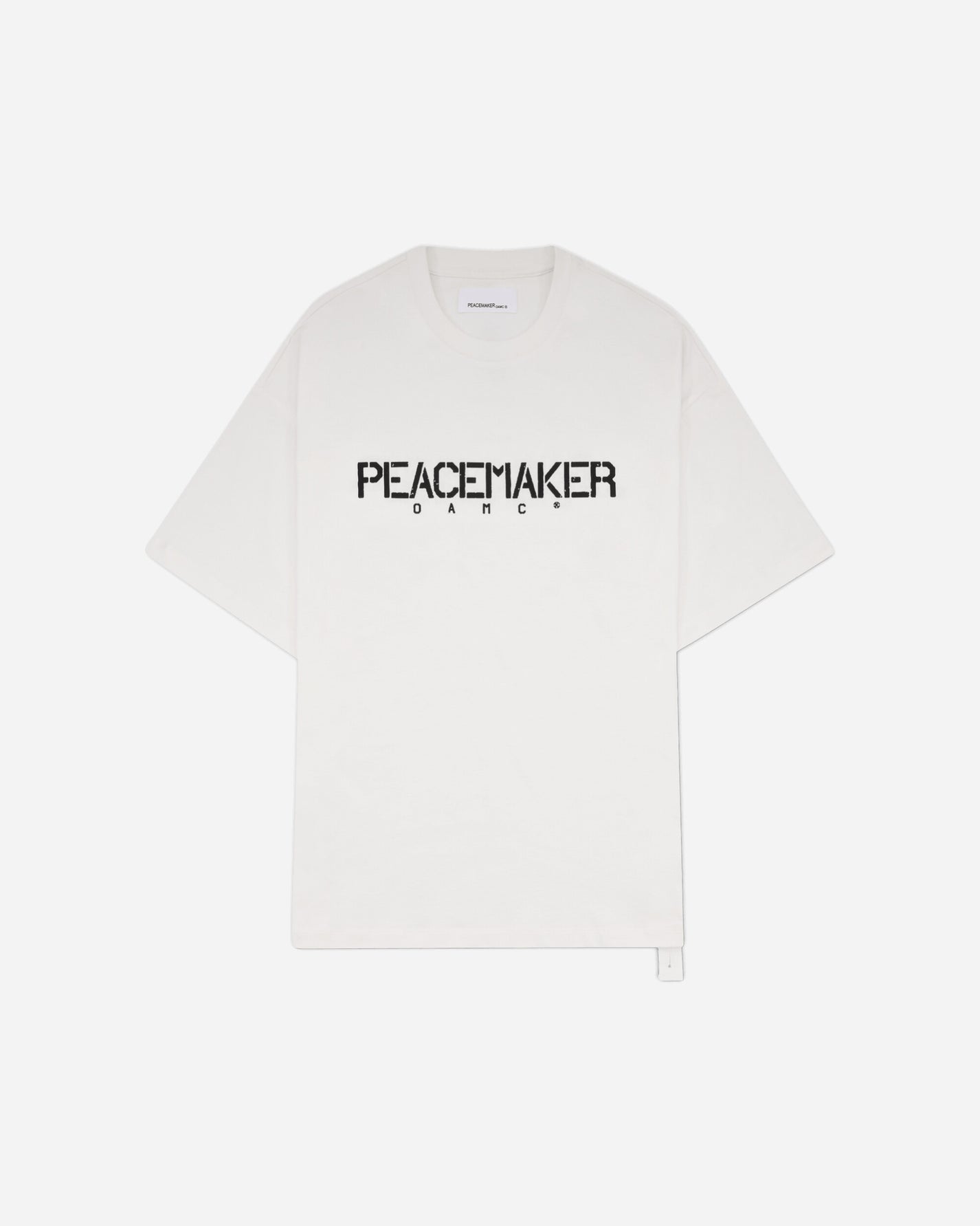OAMC Peacemaker Regular Tee  Stencil Print White T-Shirts Top PCM3OT01DJE001001 WHITE