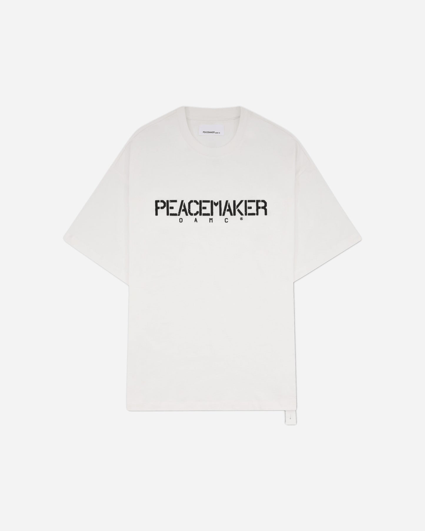 OAMC Peacemaker Regular Tee  Stencil Print White T-Shirts Top PCM3OT01DJE001001 WHITE