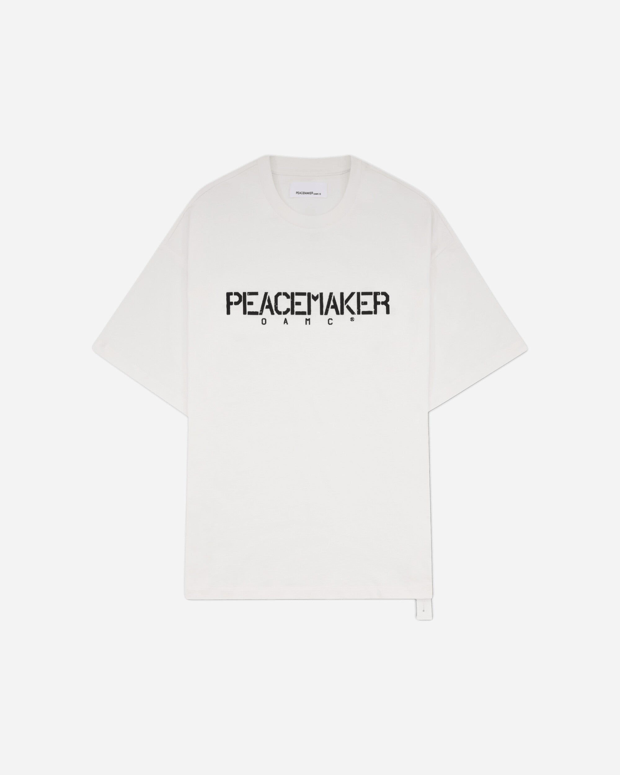 OAMC Peacemaker Regular Tee  Stencil Print White T-Shirts Top PCM3OT01DJE001001 WHITE