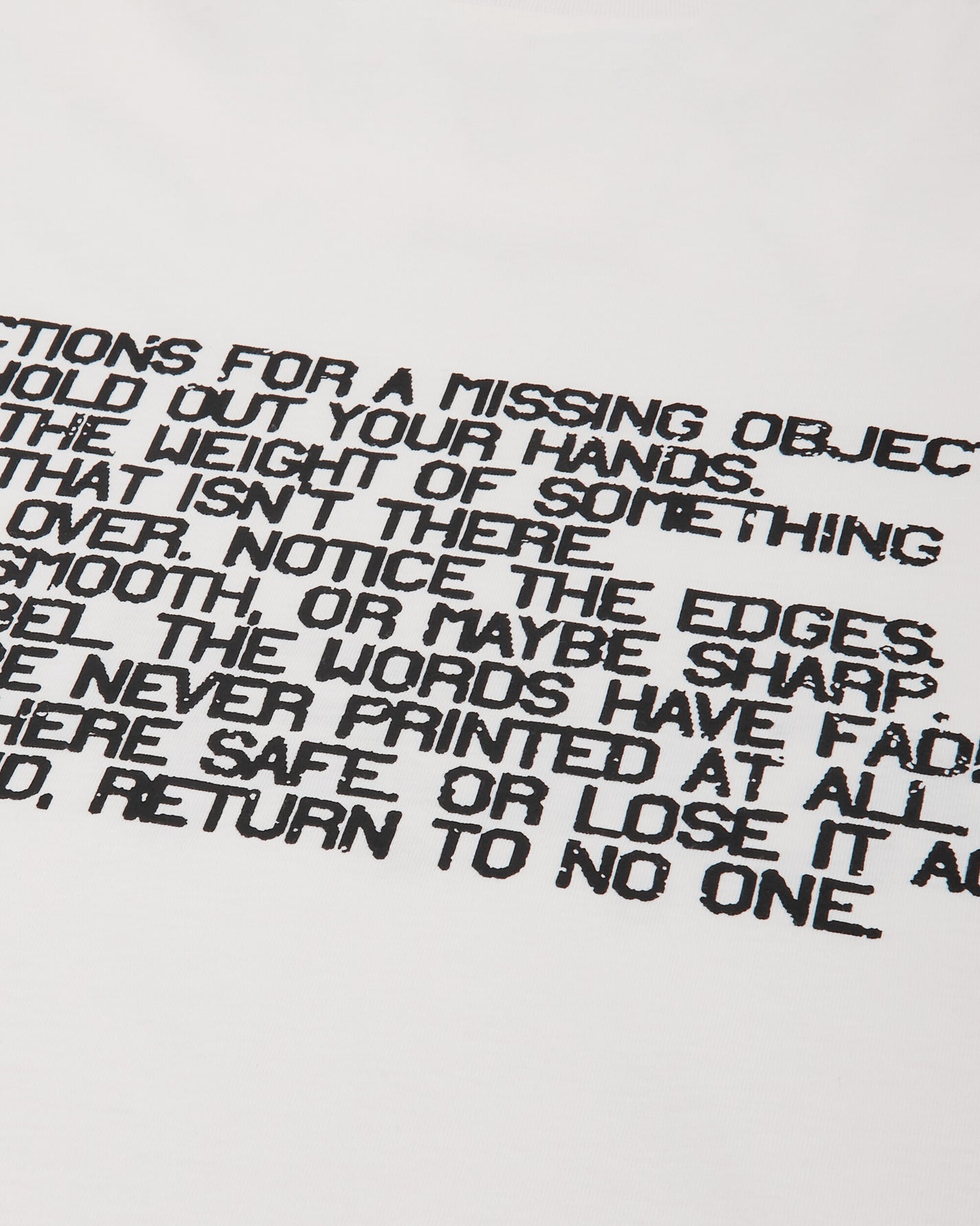 OAMC Peacemaker Regular Tee  Stencil Print White T-Shirts Top PCM3OT01DJE001001 WHITE