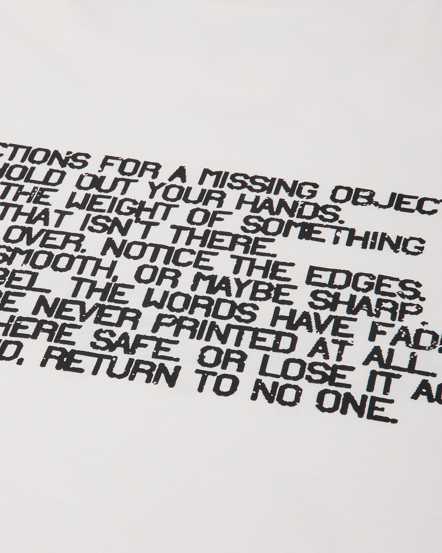 OAMC Peacemaker Regular Tee  Stencil Print White T-Shirts Top PCM3OT01DJE001001 WHITE