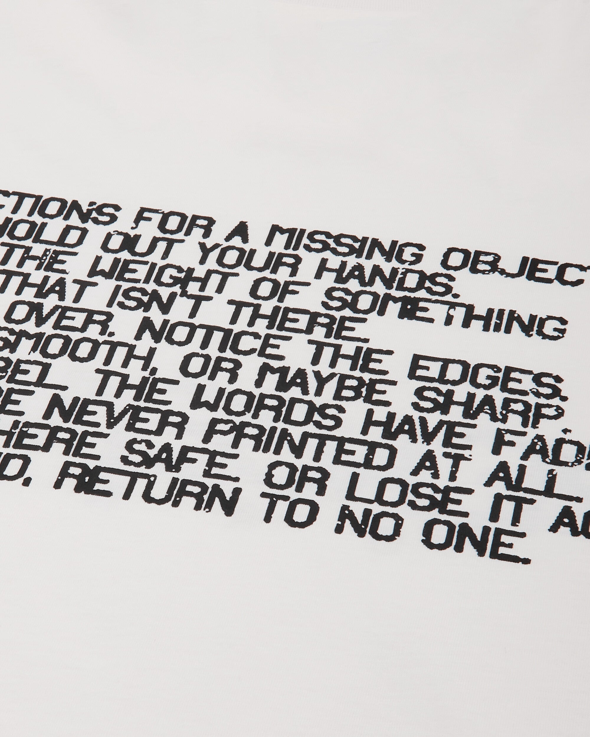 OAMC Peacemaker Regular Tee  Stencil Print White T-Shirts Top PCM3OT01DJE001001 WHITE