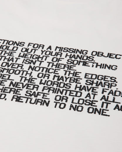 OAMC Peacemaker Regular Tee  Stencil Print White T-Shirts Top PCM3OT01DJE001001 WHITE