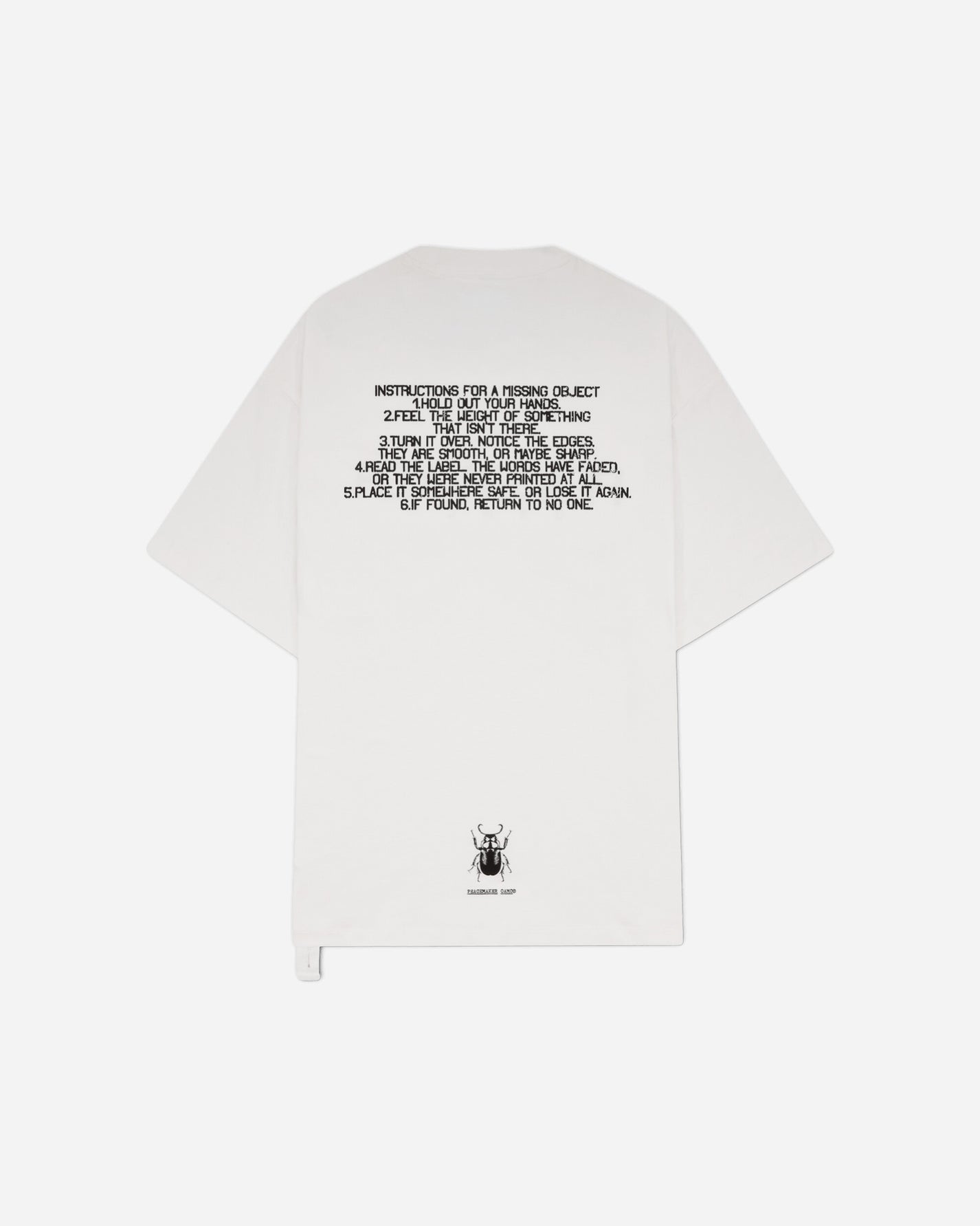 OAMC Peacemaker Regular Tee  Stencil Print White T-Shirts Top PCM3OT01DJE001001 WHITE