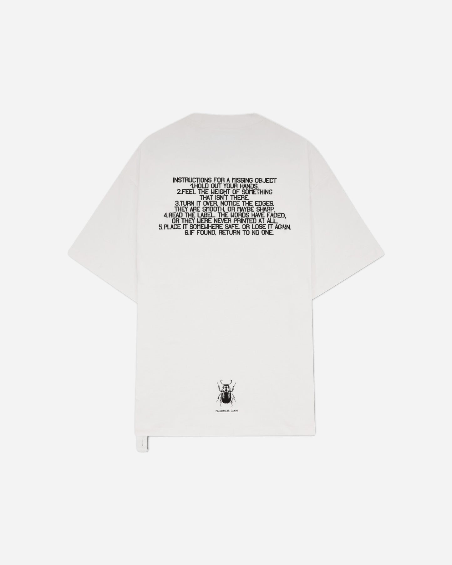 OAMC Peacemaker Regular Tee  Stencil Print White T-Shirts Top PCM3OT01DJE001001 WHITE