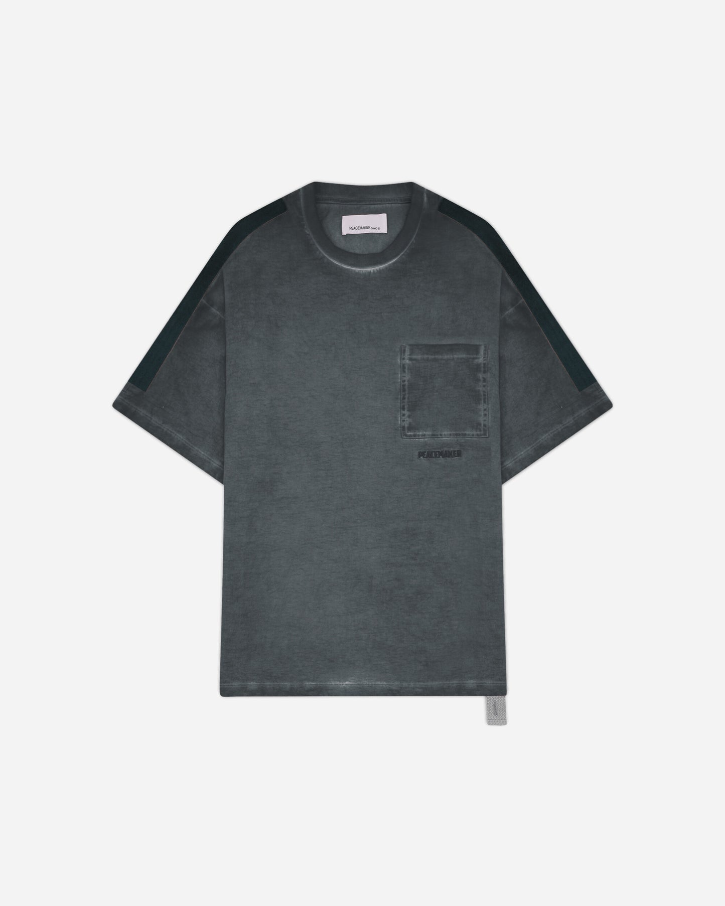 OAMC Peacemaker Velcro Applique S/S Light Gray T-Shirts Top PCM3OT11AJE002090 LIGHT GRAY