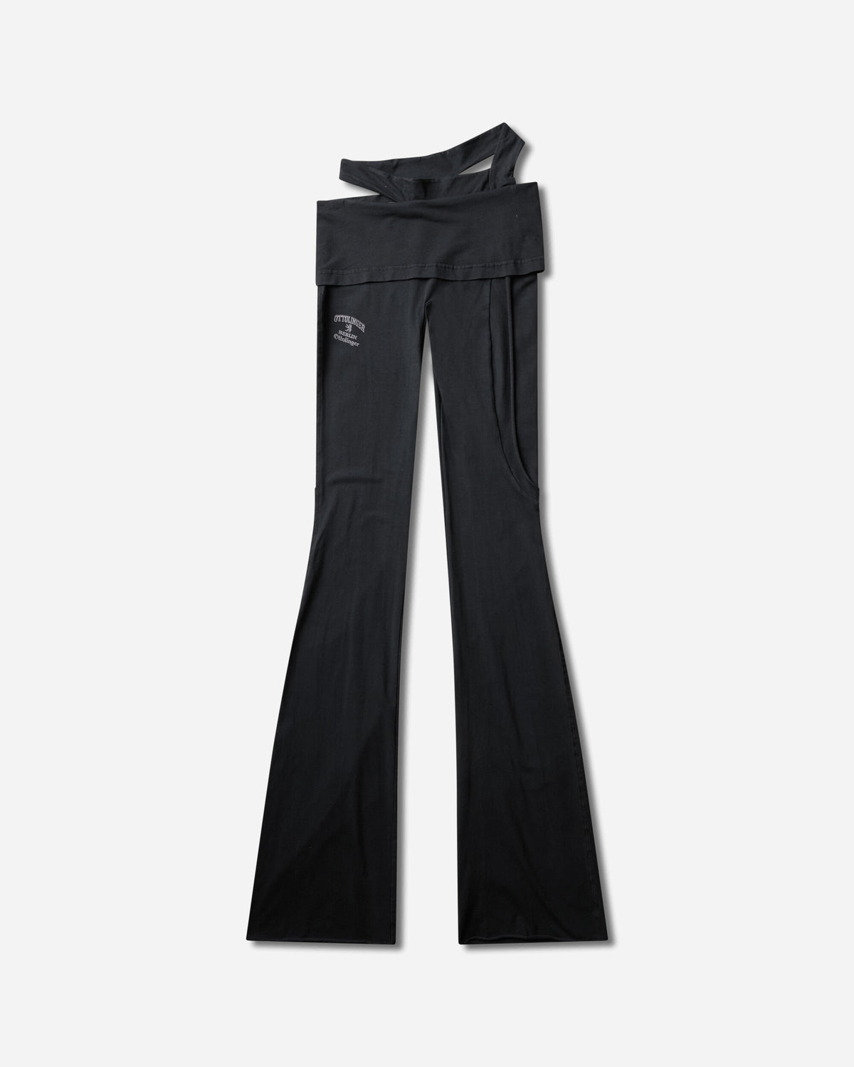 Ottolinger Wmns Drop Fold Otto Leggings Washed Black Pants Flare 115-205215-01 BLK