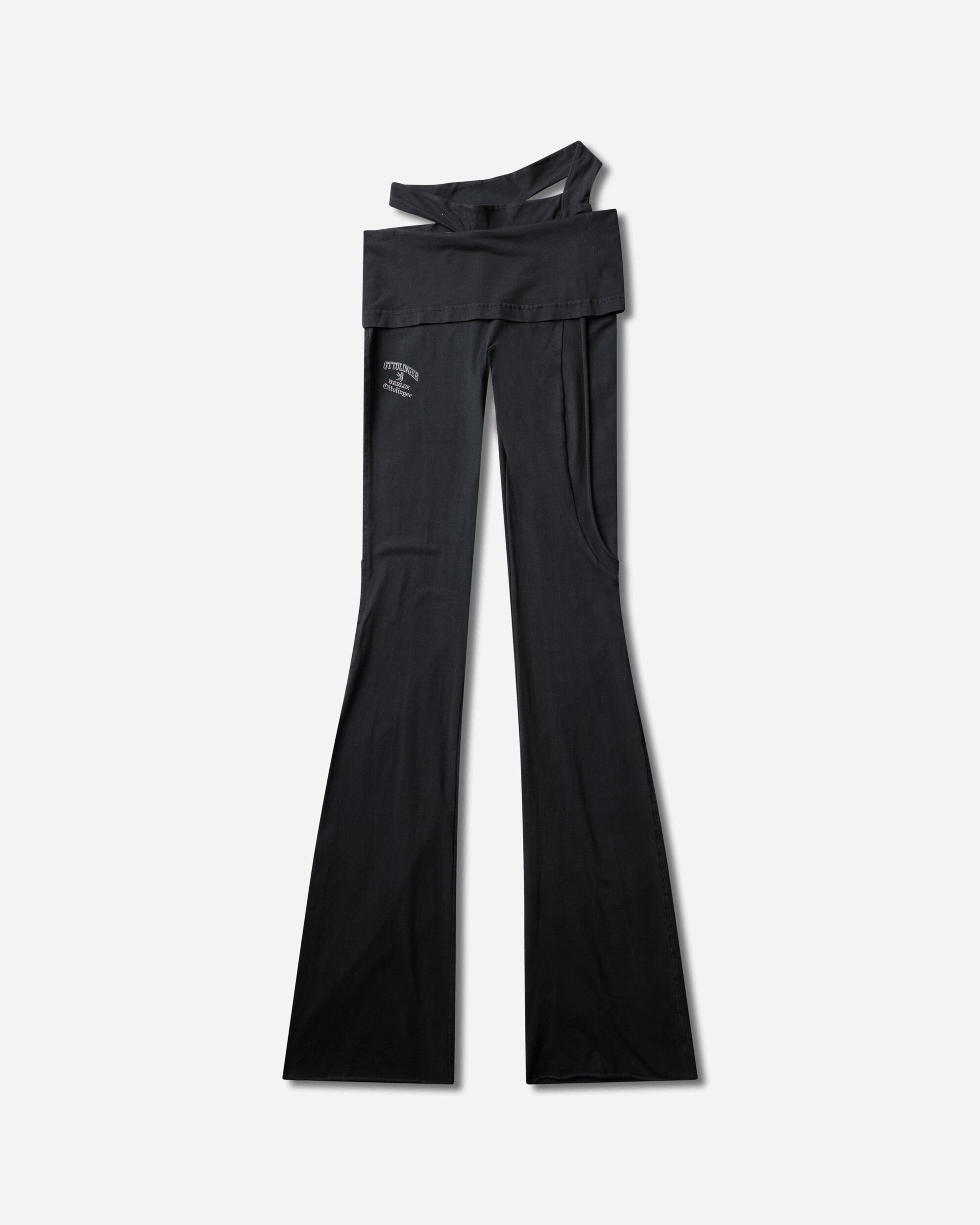 Ottolinger Wmns Drop Fold Otto Leggings Washed Black Pants Flare 115-205215-01 BLK