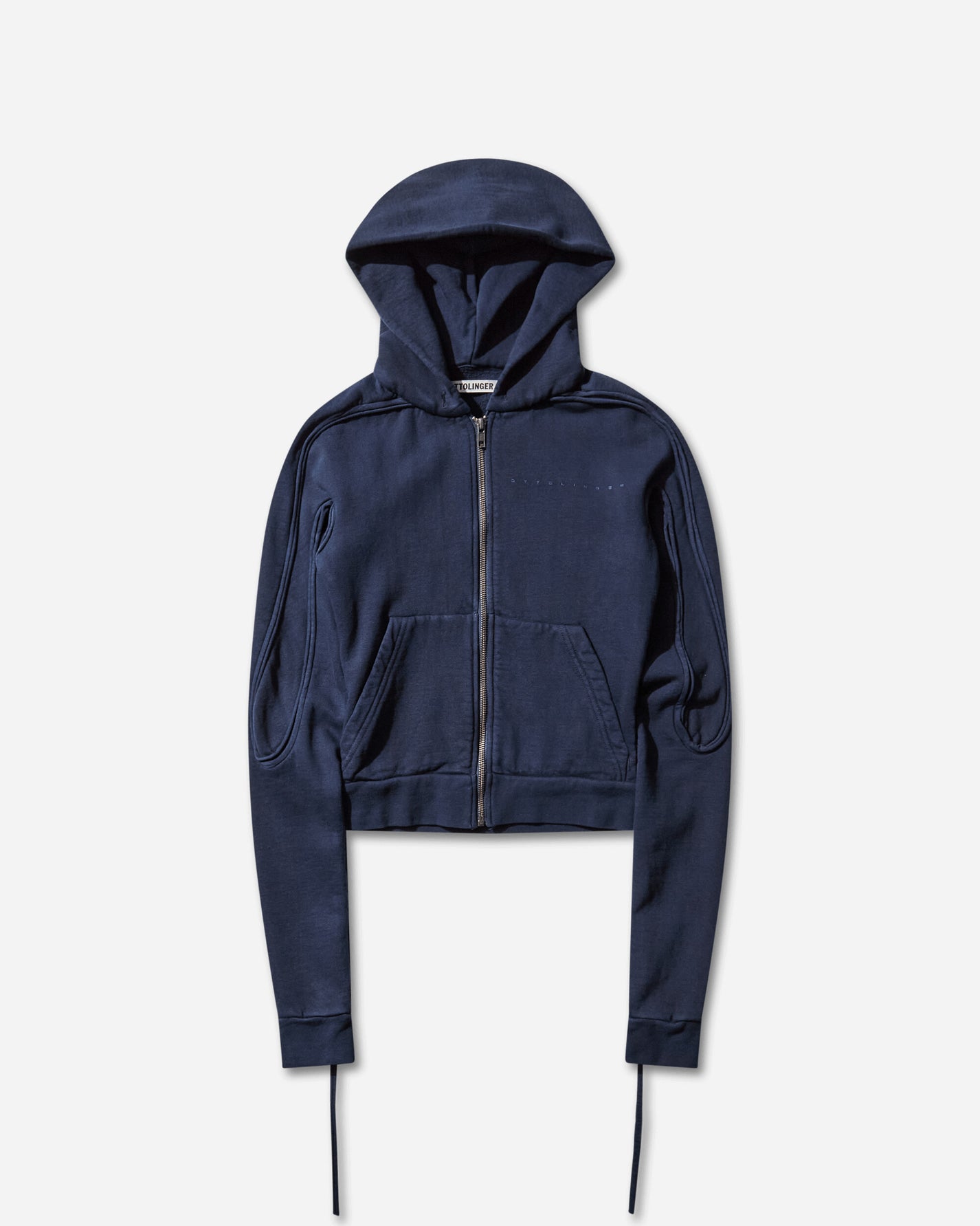 Ottolinger Wmns Fitted Zip Hoodie Dark Navy Sweatshirts Hoodies 11560241501 3