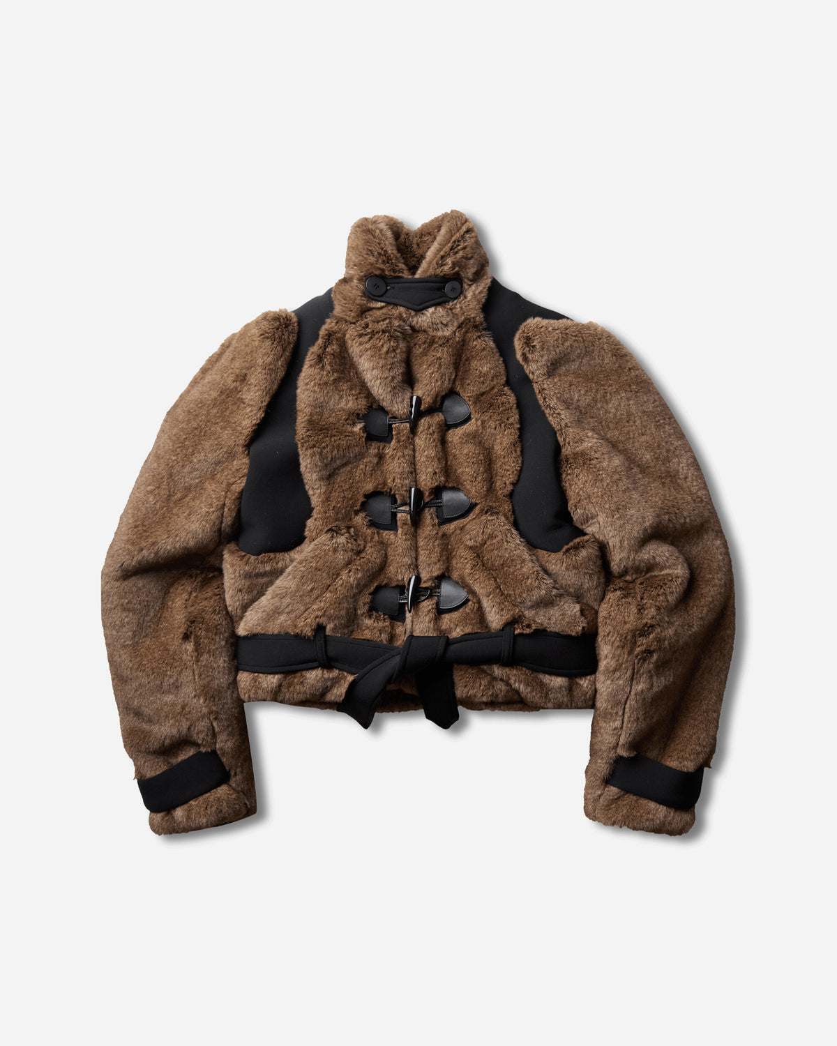 Ottolinger Wmns Belted Steppe Jacket Furry Coats and Jackets Jackets 109-705509-01 BLKBRW