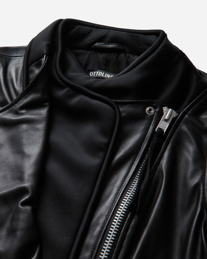 Ottolinger Wmns Twisted Biker Jacket Black Coats and Jackets Leather Jackets 130-704230-01 BLK