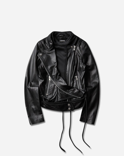 Ottolinger Wmns Twisted Biker Jacket Black Coats and Jackets Leather Jackets 130-704230-01 BLK