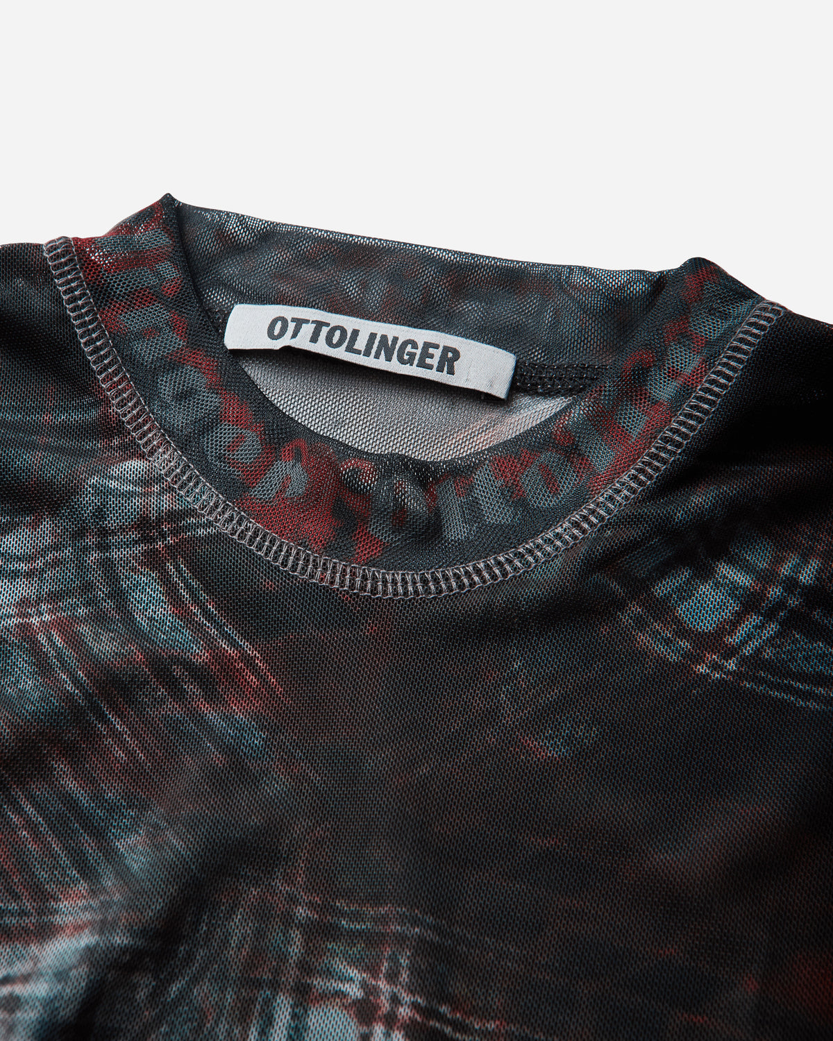 Ottolinger Wmns Signature Mesh Longsleeve Warped Tartan T-Shirts Longsleeve 101-110701-04 REDBRW