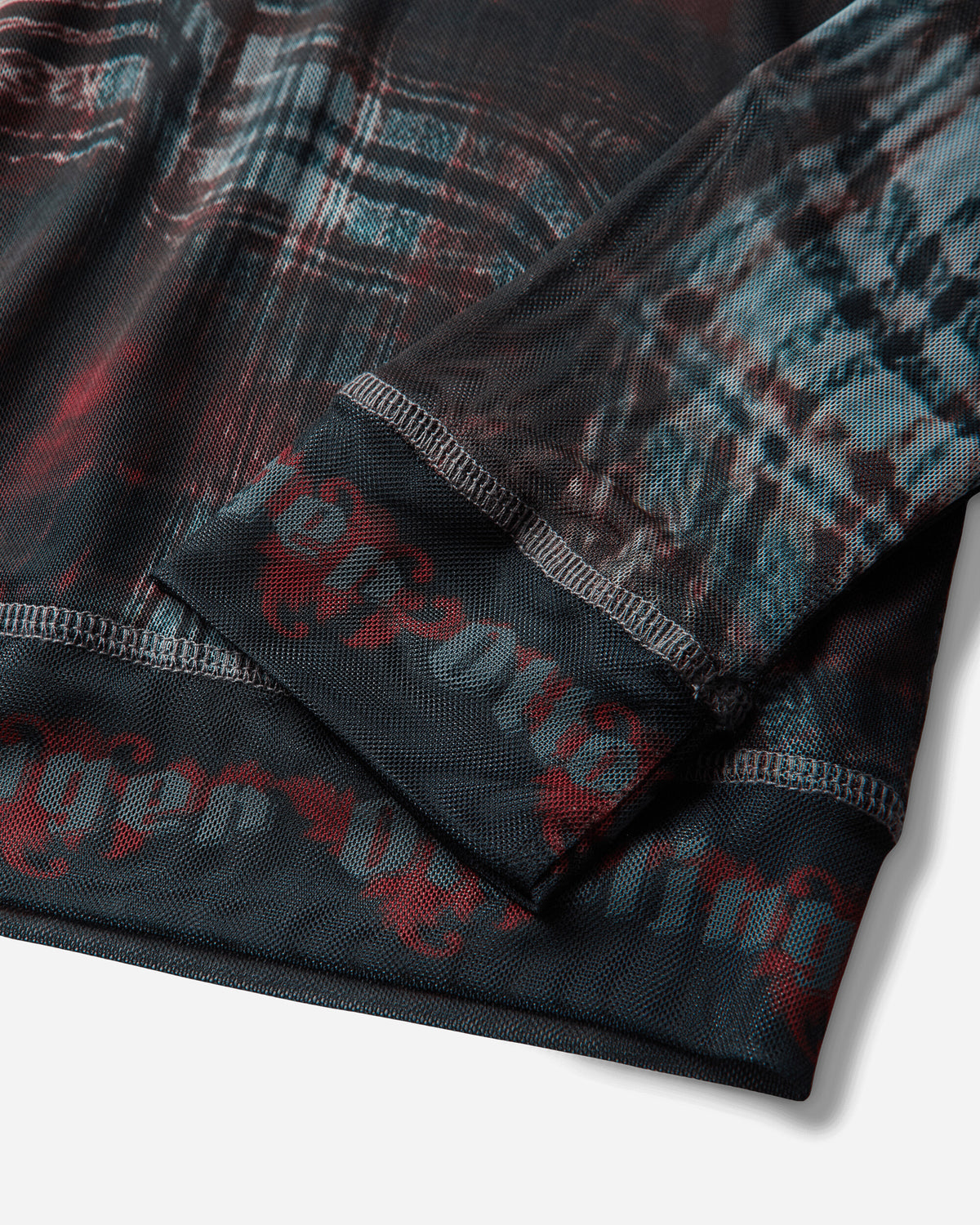 Ottolinger Wmns Signature Mesh Longsleeve Warped Tartan T-Shirts Longsleeve 101-110701-04 REDBRW