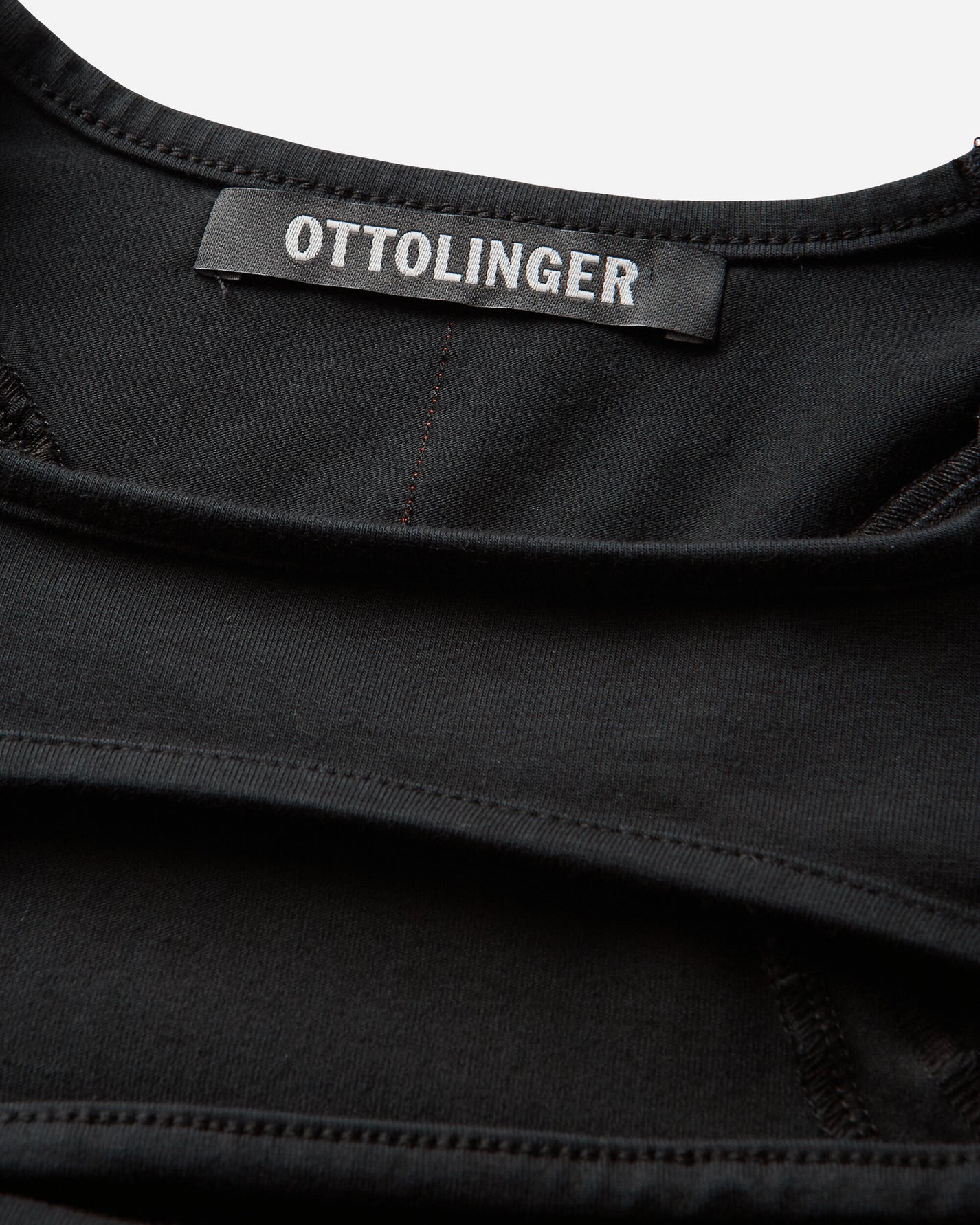 Ottolinger Wmns Split Racerback Rib Longsleeve Washed Black T-Shirts Longsleeve 115-110515-01 BLK