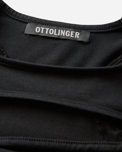 Ottolinger Wmns Split Racerback Rib Longsleeve Washed Black T-Shirts Longsleeve 115-110515-01 BLK