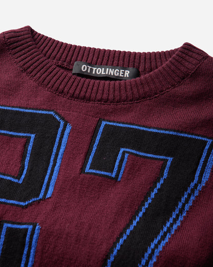 Ottolinger Wmns Team Otto Jacquard Longsleeve Sporty Polo T-Shirts Polo 107-110707-02 REDBLU