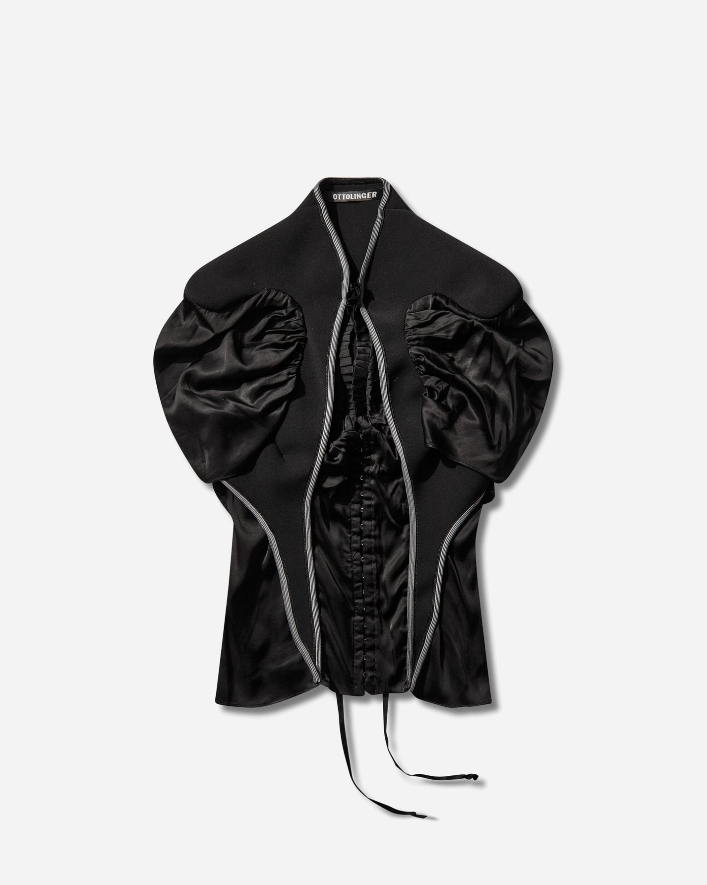 Ottolinger Open Heart Top Black Black T-Shirts Shortsleeve 111-109511-02 BLK