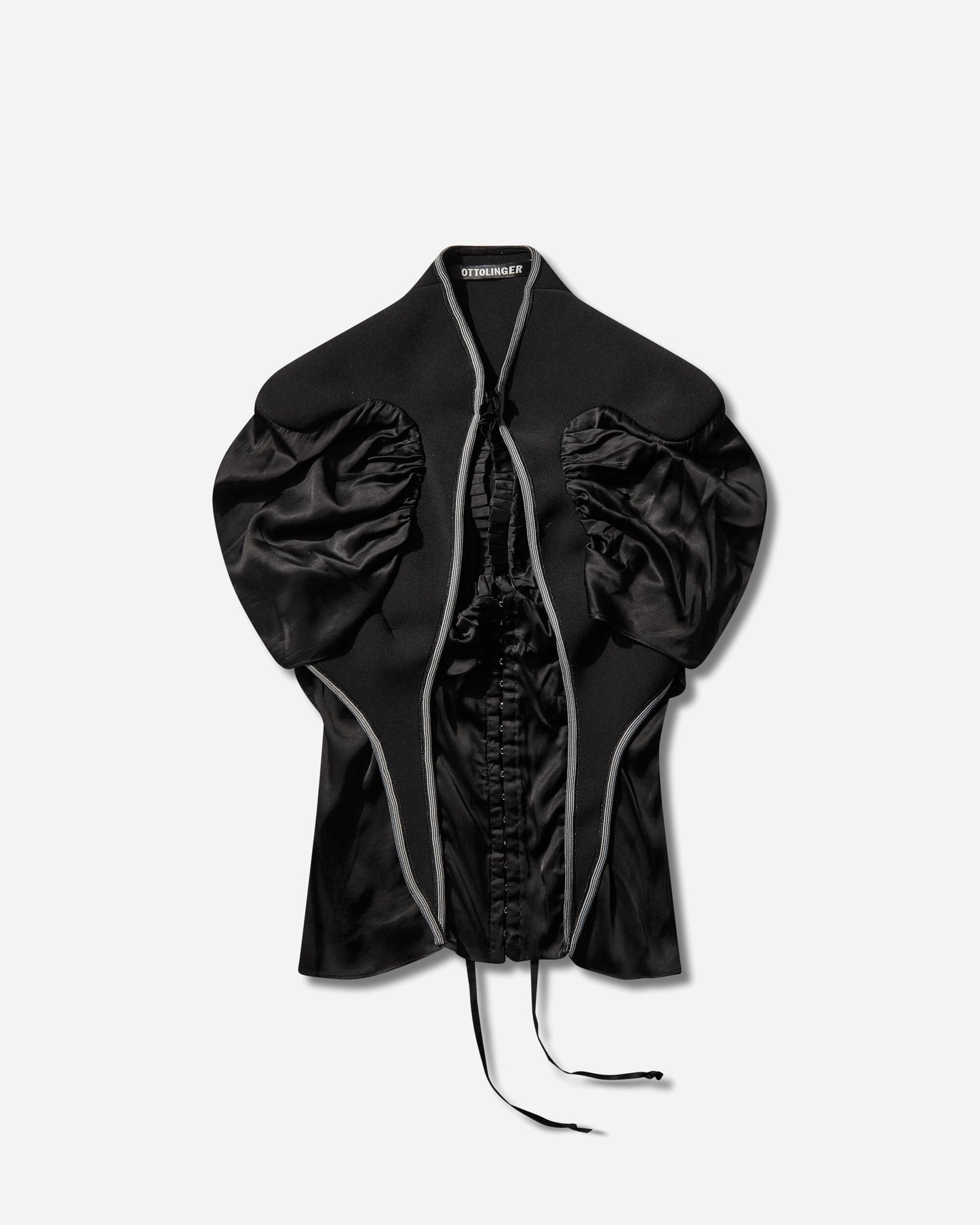 Ottolinger Open Heart Top Black Black T-Shirts Shortsleeve 111-109511-02 BLK