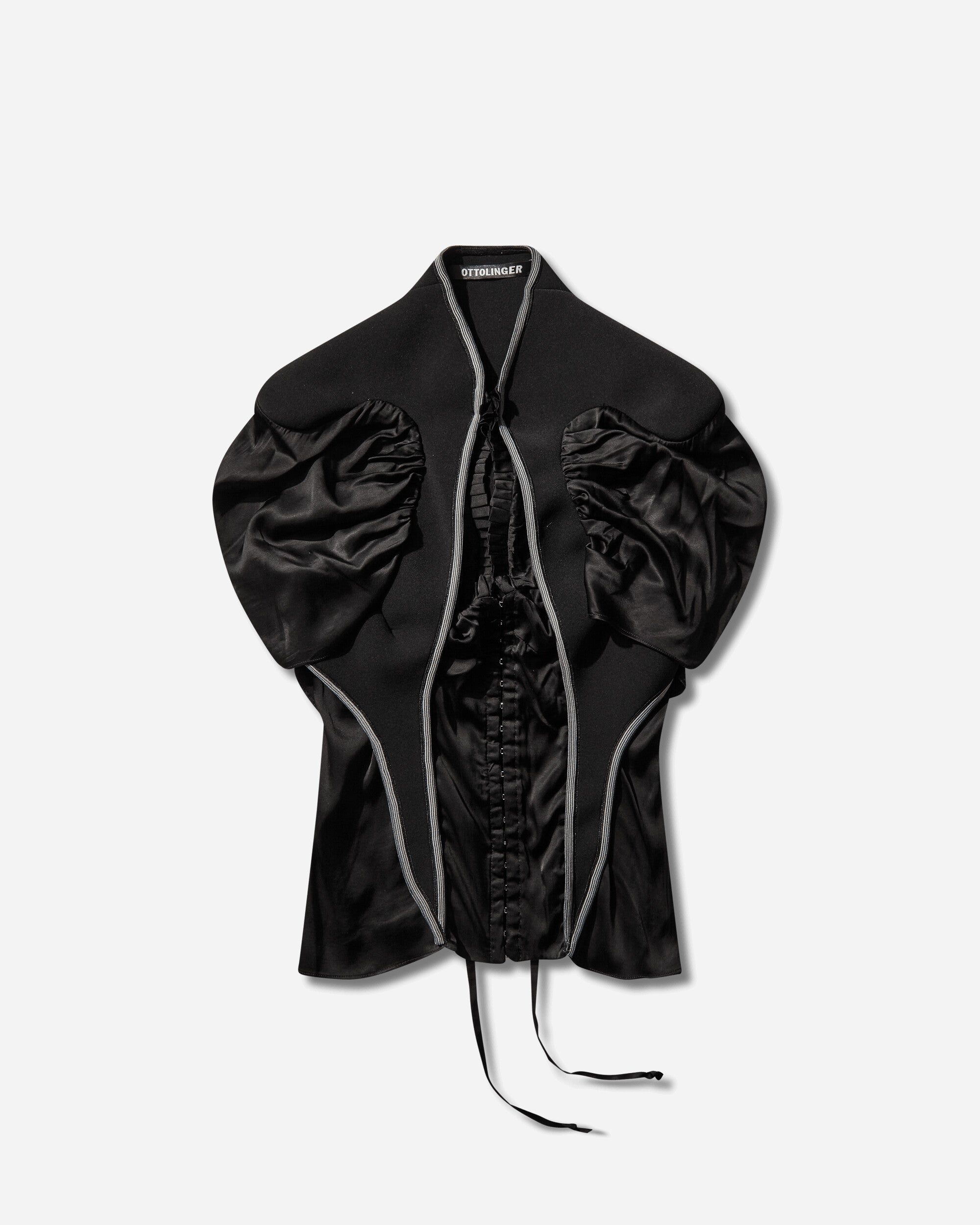 Ottolinger Open Heart Top Black Black T-Shirts Shortsleeve 111-109511-02 BLK