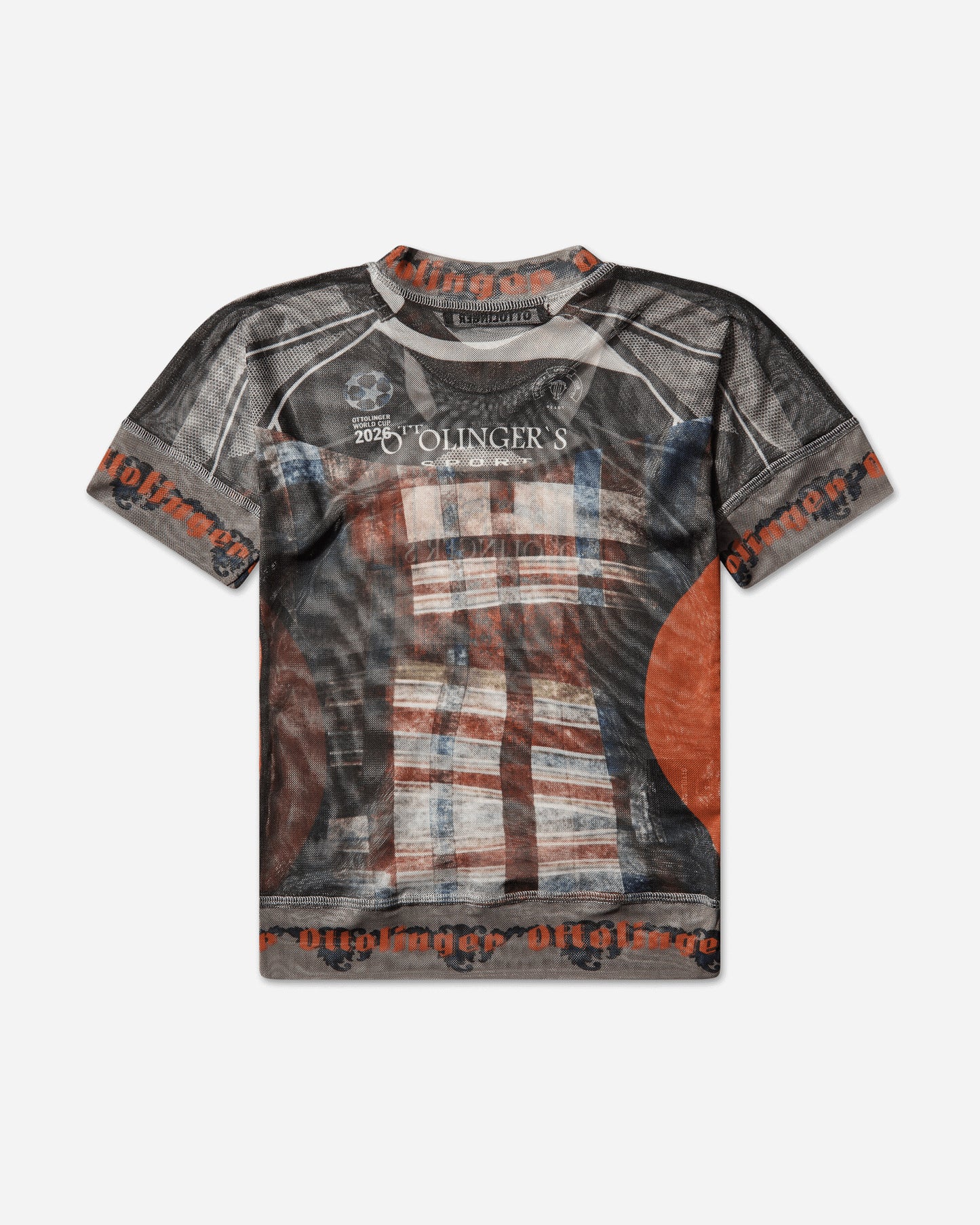 Ottolinger Wmns Mesh Otto T-Shirt Racing Plaid T-Shirts Shortsleeve 101-100401-07 PRI