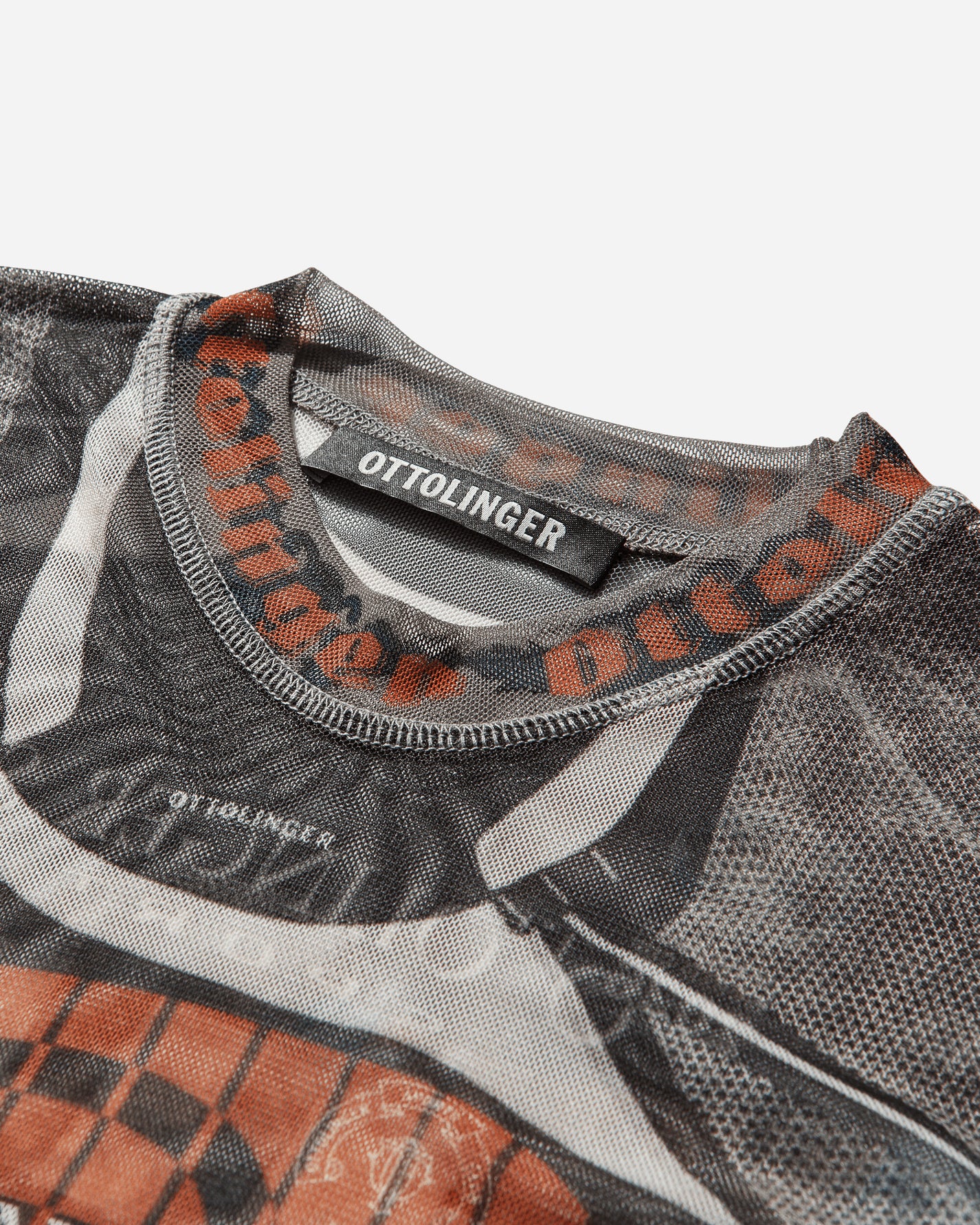 Ottolinger Wmns Mesh Otto T-Shirt Racing Plaid T-Shirts Shortsleeve 101-100401-07 PRI