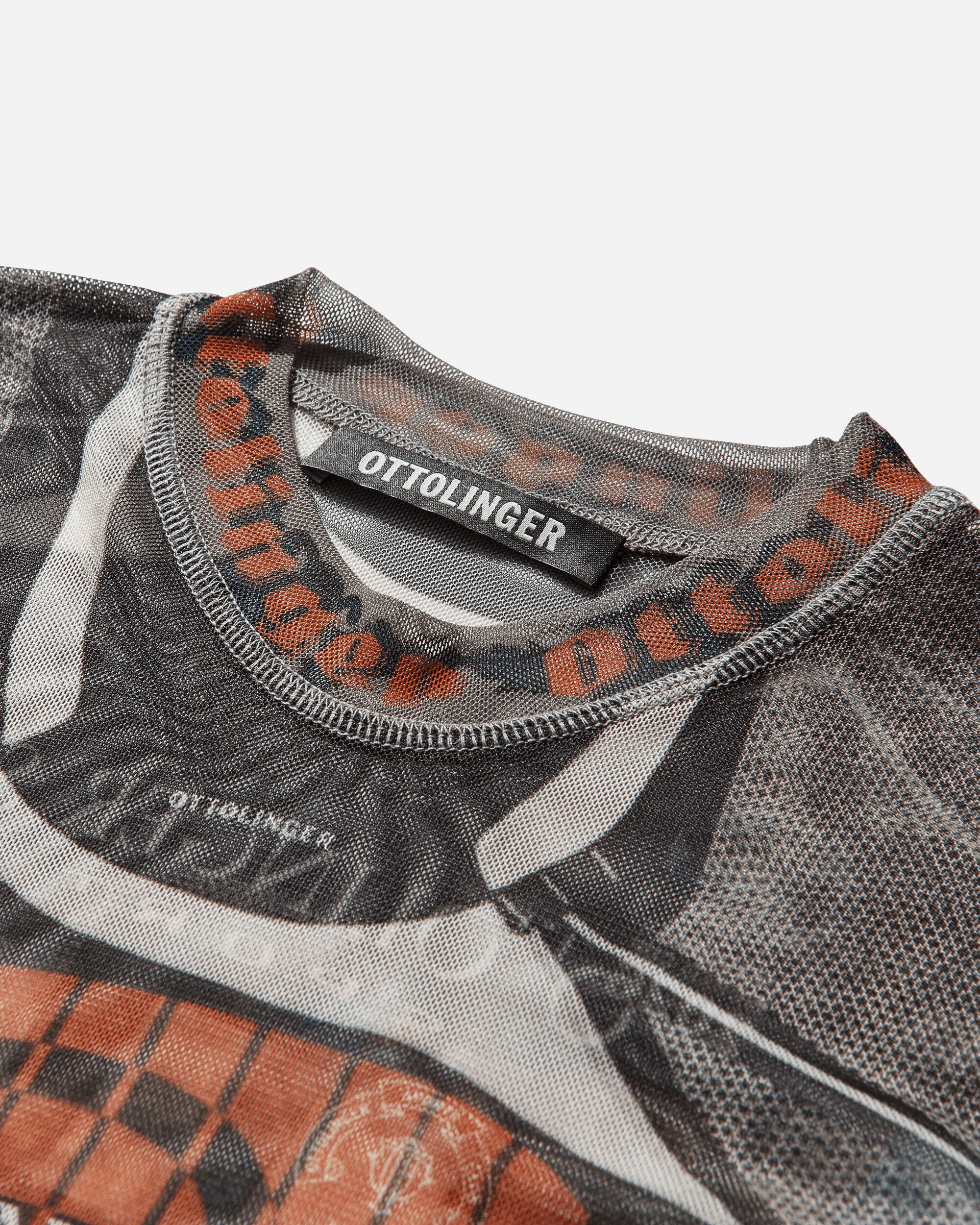 Ottolinger Wmns Mesh Otto T-Shirt Racing Plaid T-Shirts Shortsleeve 101-100401-07 PRI