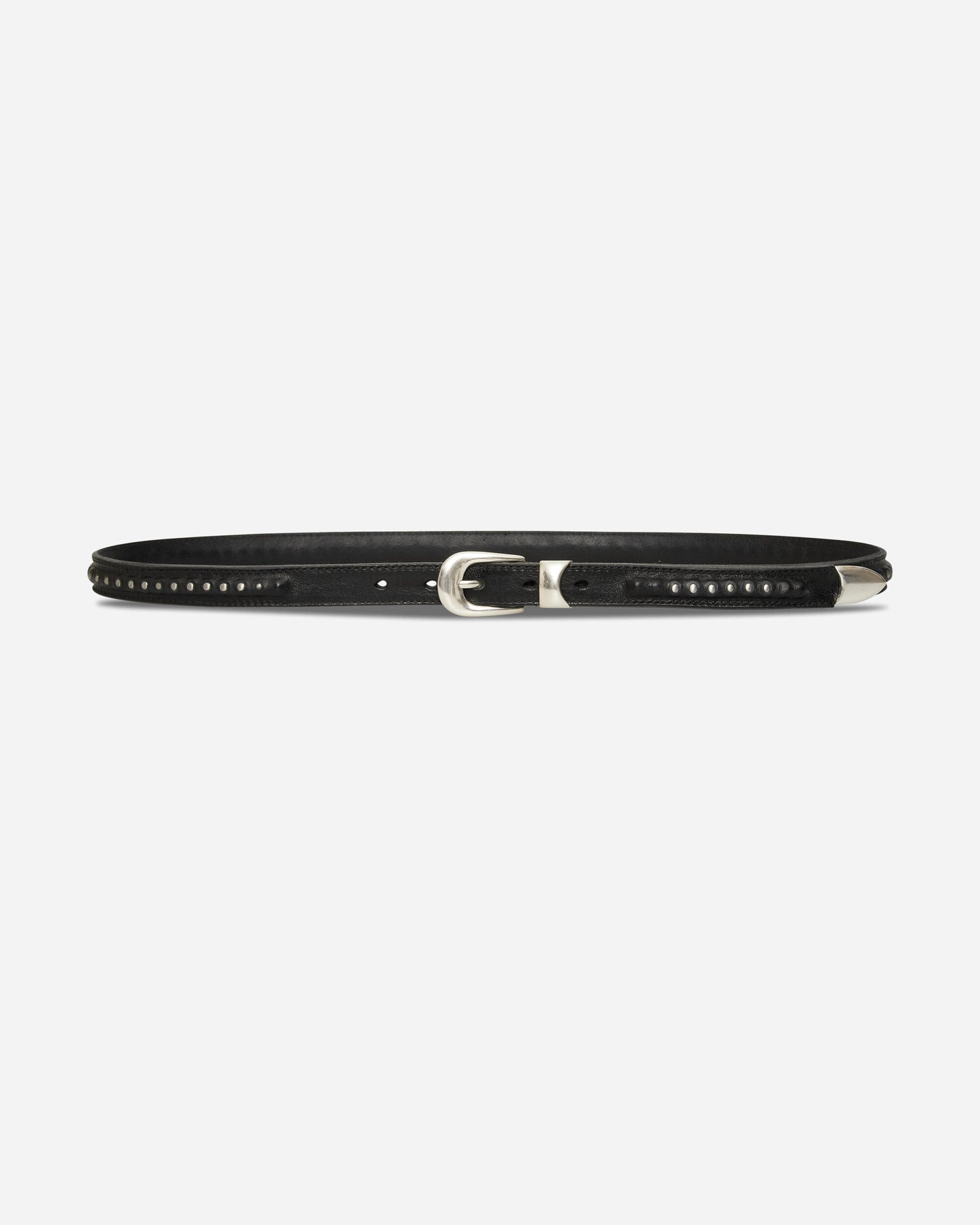 Our Legacy 2 Cm Bullet Chain Belt Black Leather Belts Belt A4268BCB 001