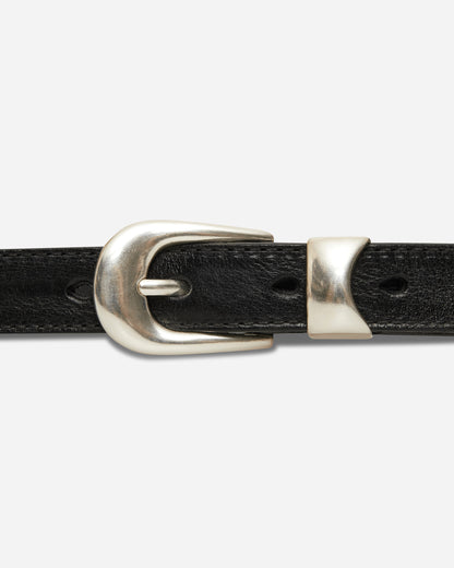 Our Legacy 2 Cm Bullet Chain Belt Black Leather Belts Belt A4268BCB 001