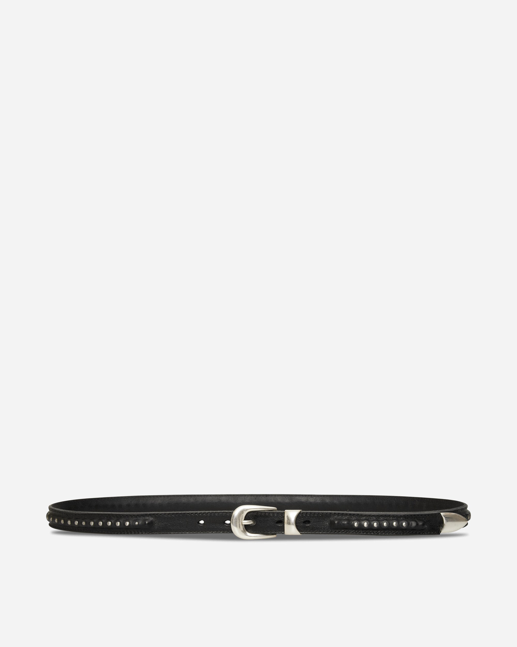 Our Legacy 2 Cm Bullet Chain Belt Black Leather Belts Belt A4268BCB 001