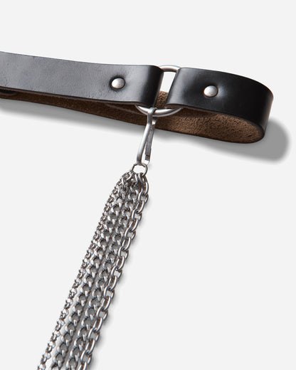 Our Legacy Chain Belt Black Chromexcel Leather Belts Belt A4268CHB 001