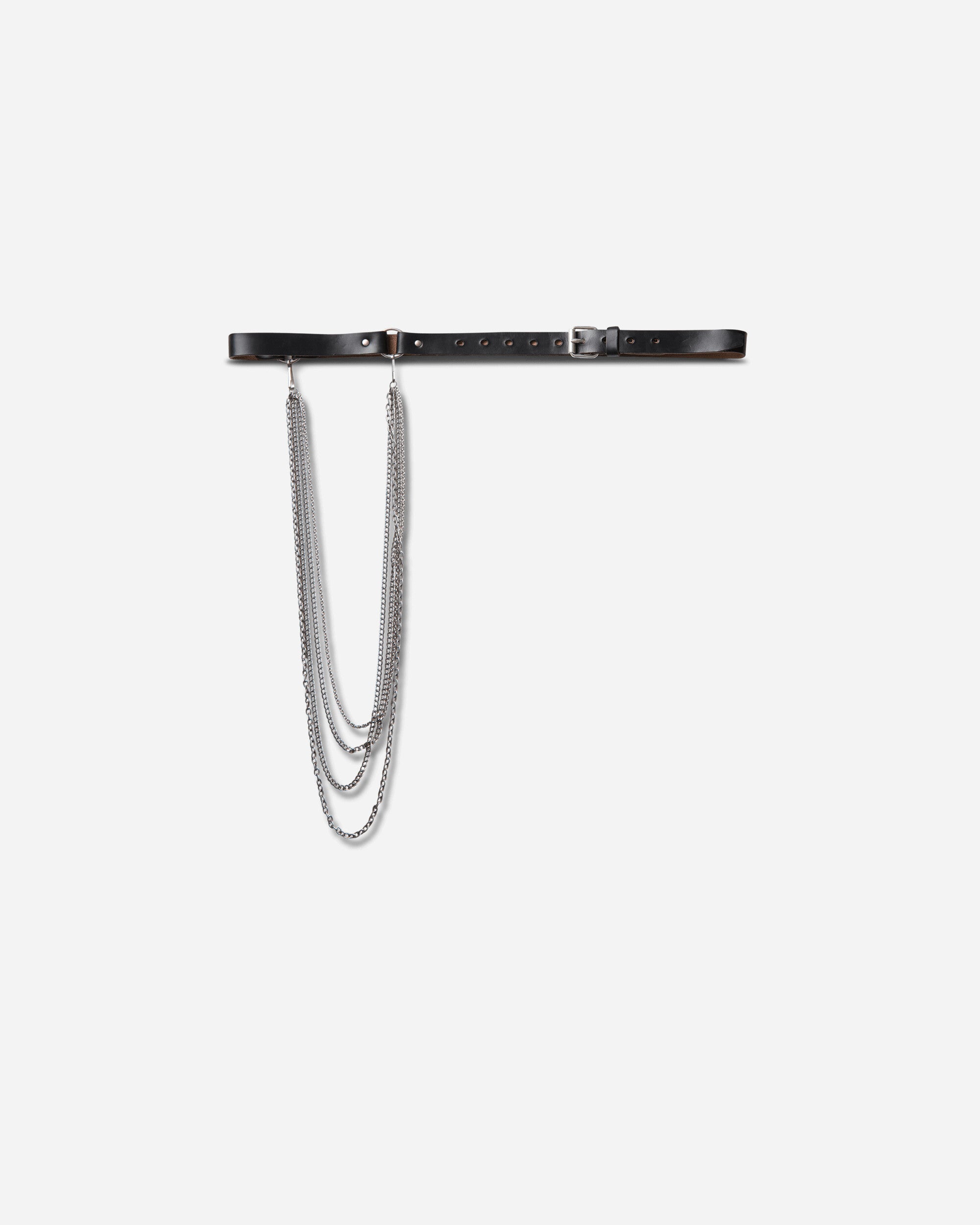 Our Legacy Chain Belt Black Chromexcel Leather Belts Belt A4268CHB 001