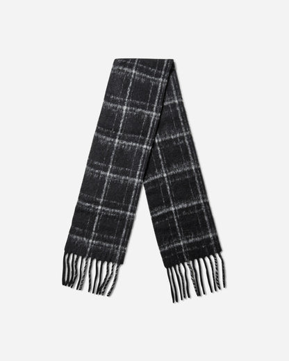 Our Legacy Estate Scarf Black Fuzzy Alpaca Check Gloves and Scarves Scarves and Warmneck A4248EBF 001