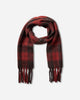 Our Legacy Estate Scarf Burnt Red Plaid Fuzzy Alpaca Gloves and Scarves Scarves and Warmneck A4268EBR 001
