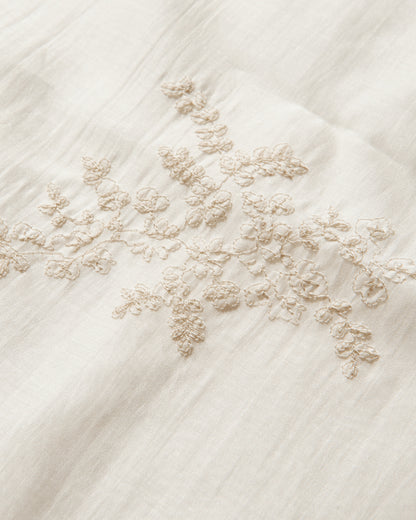 Our Legacy Wmns Layered Scarf Cloud White Silcot Weave Gloves and Scarves Scarves and Warmneck A2268DC 001