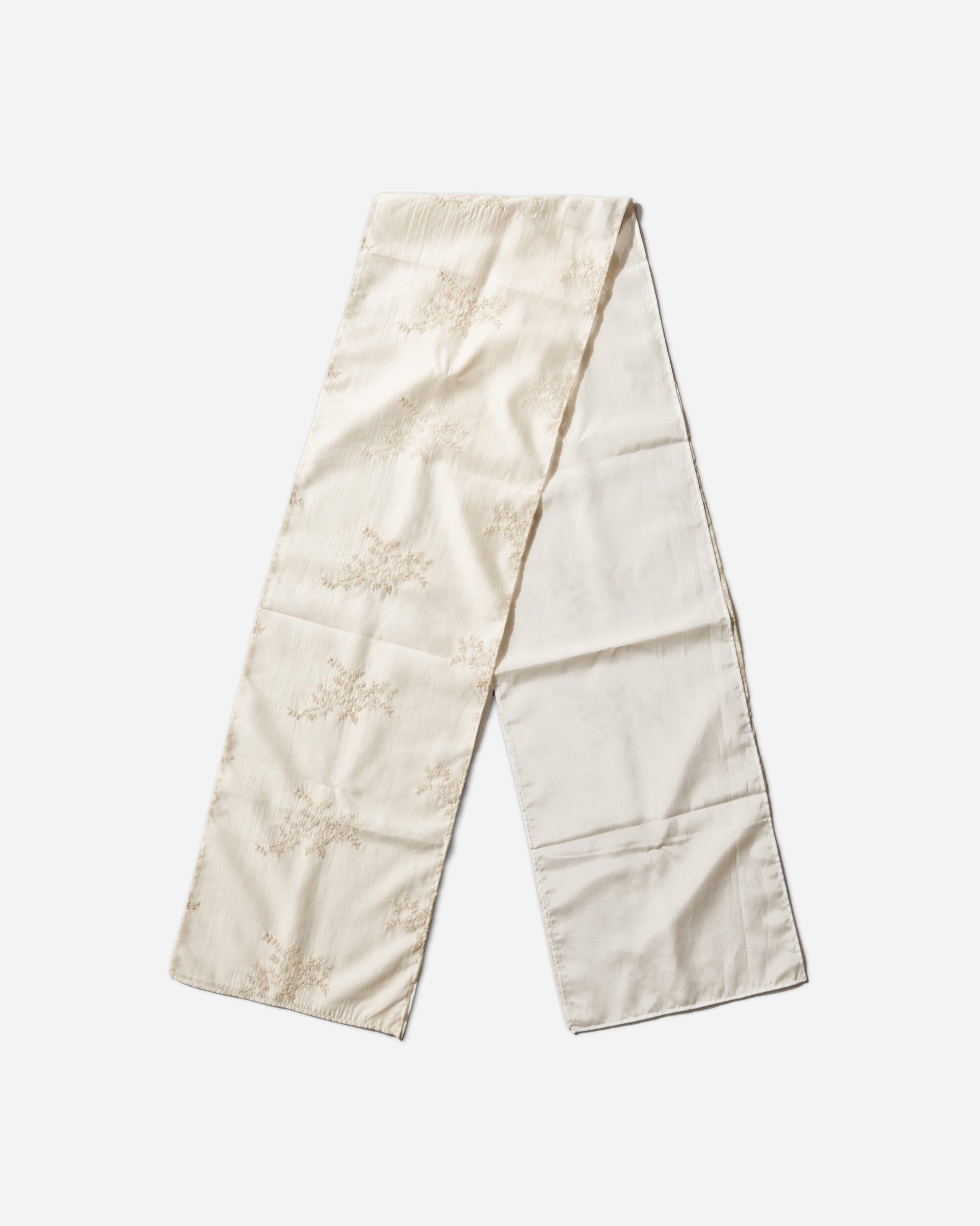 Our Legacy Wmns Layered Scarf Cloud White Silcot Weave Gloves and Scarves Scarves and Warmneck A2268DC 001