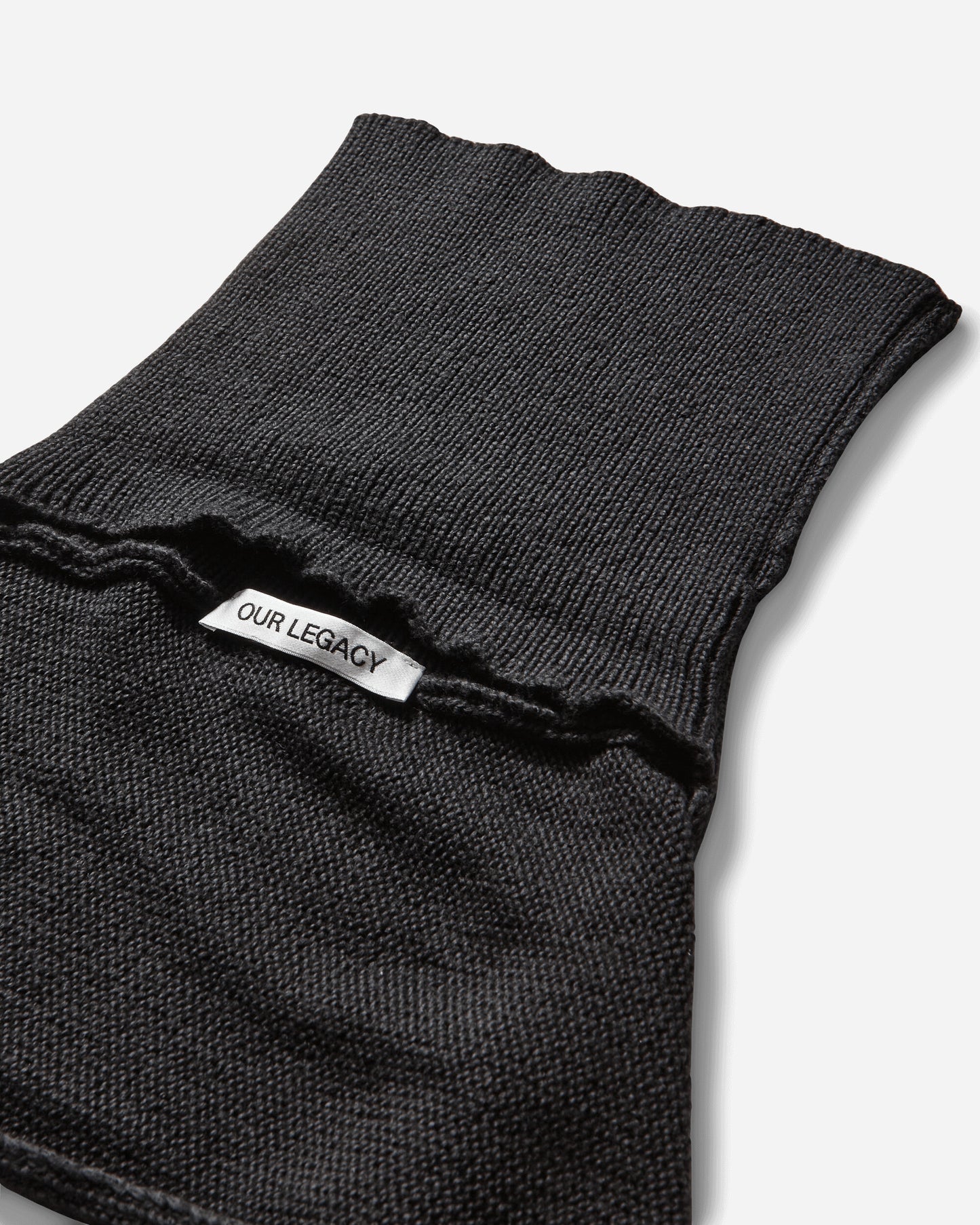 Our Legacy Wmns Mock Scarf Black Cloud Cotton Gloves and Scarves Scarves and Warmneck A2268MB 001